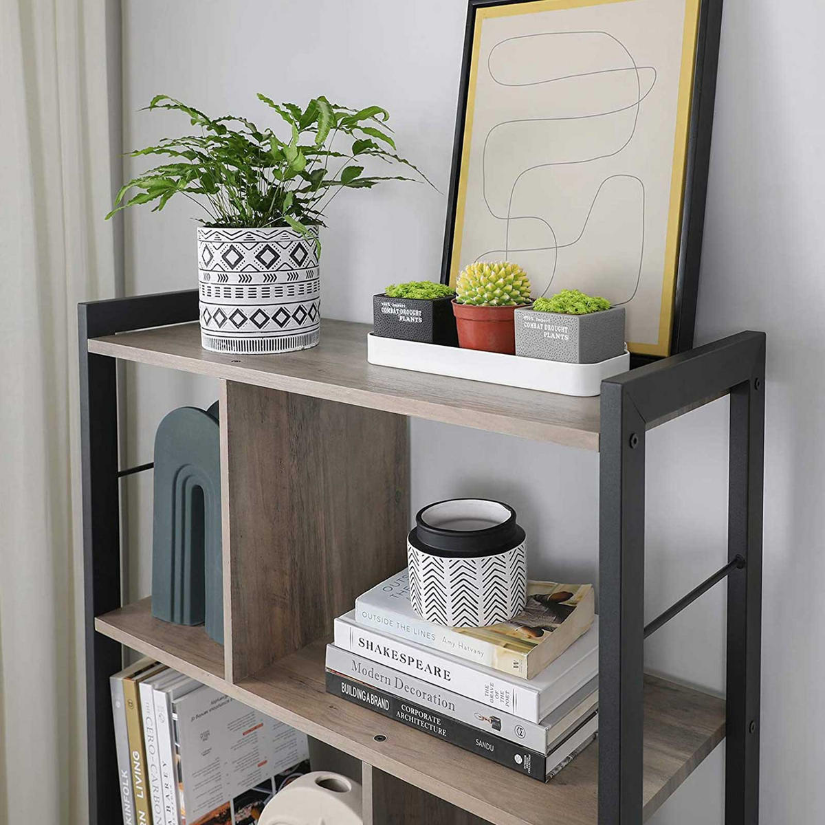 BÜCHERREGAL STANDREGAL - Schwarz, Holzwerkstoff (30/155/74cm) - Hansiro