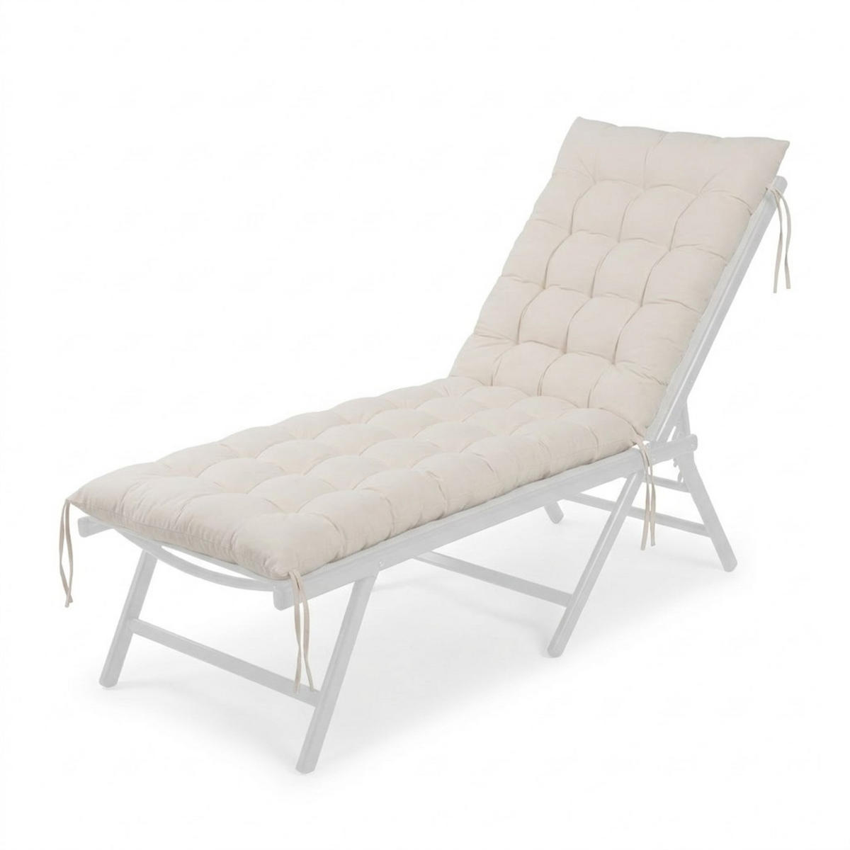 LAVIČKOVÝ sedák - béžová, textil/plast (50/8/180cm) - Relaxdays