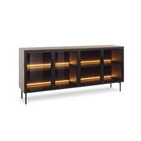 SIDEBOARD GLORIA 181,3x39,3x82,6 cm mit 4 Türen Eichefarben - Braun, Holzwerkstoff (181.3/82.6/39.3cm) - MASSENO