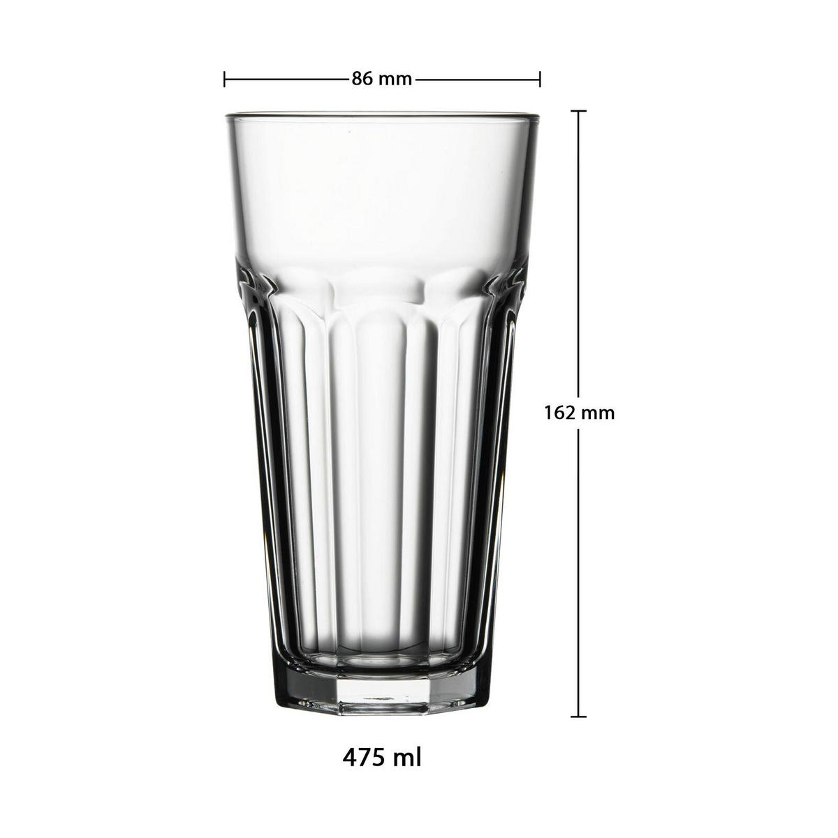 LONGDRINKGLÄSER Casablanca transparent 475 ml 12er Set - Transparent, Glas (475L) - Pasabahce