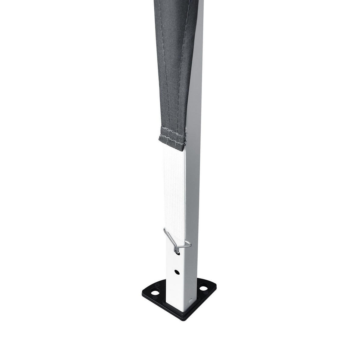 FALTPAVILLON Vivara grau 3x3 m mit Tragetasche - Grau, Metall (300/250/300cm) - Juskys
