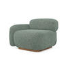 SOFAELEMENT Links Strukturstoff Stoff Grün - Braun/Hellgrün, Holz/Textil (95/73/95cm) - Makamii