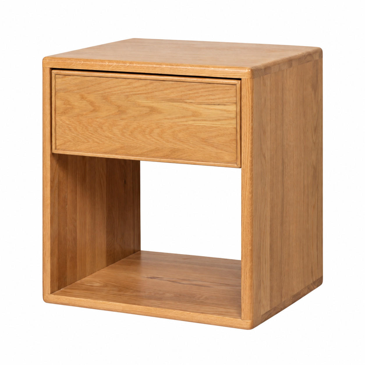 WANDNACHTTISCH Helene aus Eiche mit Schublade – Natur - Beige, Holz (40/46/38cm) - WOODEK