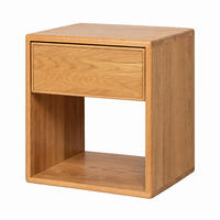 WANDNACHTTISCH Helene aus Eiche mit Schublade – Natur - Beige, Holz (40/46/38cm) - WOODEK