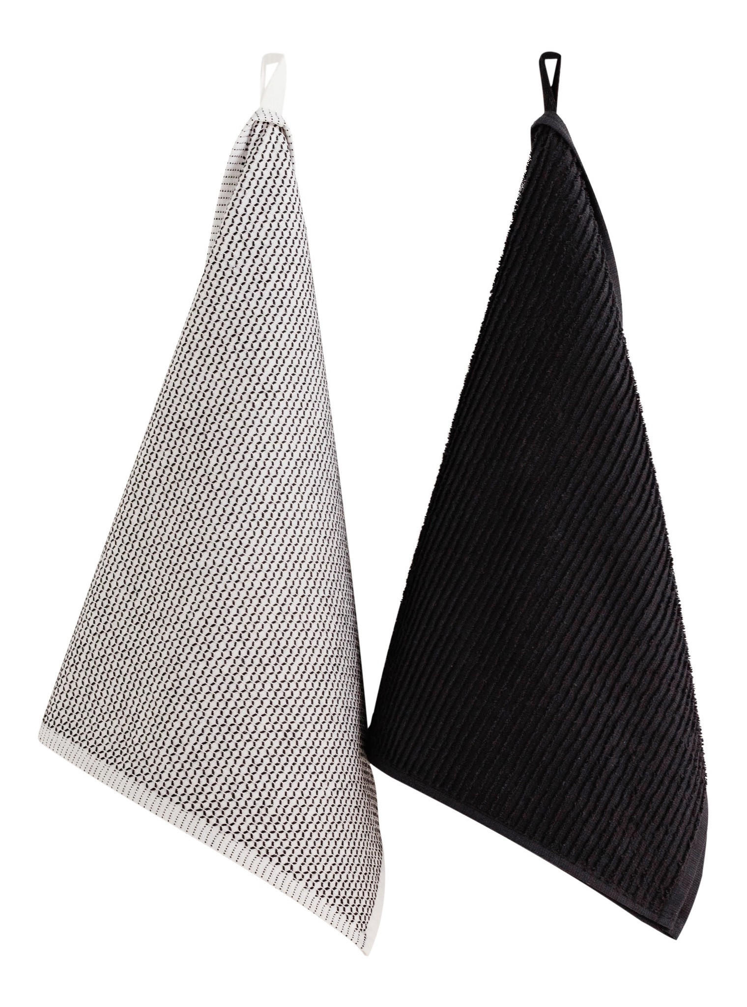 KÜCHENHANDTUCH-SET Charm (2er-Set) - Schwarz, Textil (40/60cm) - home&you