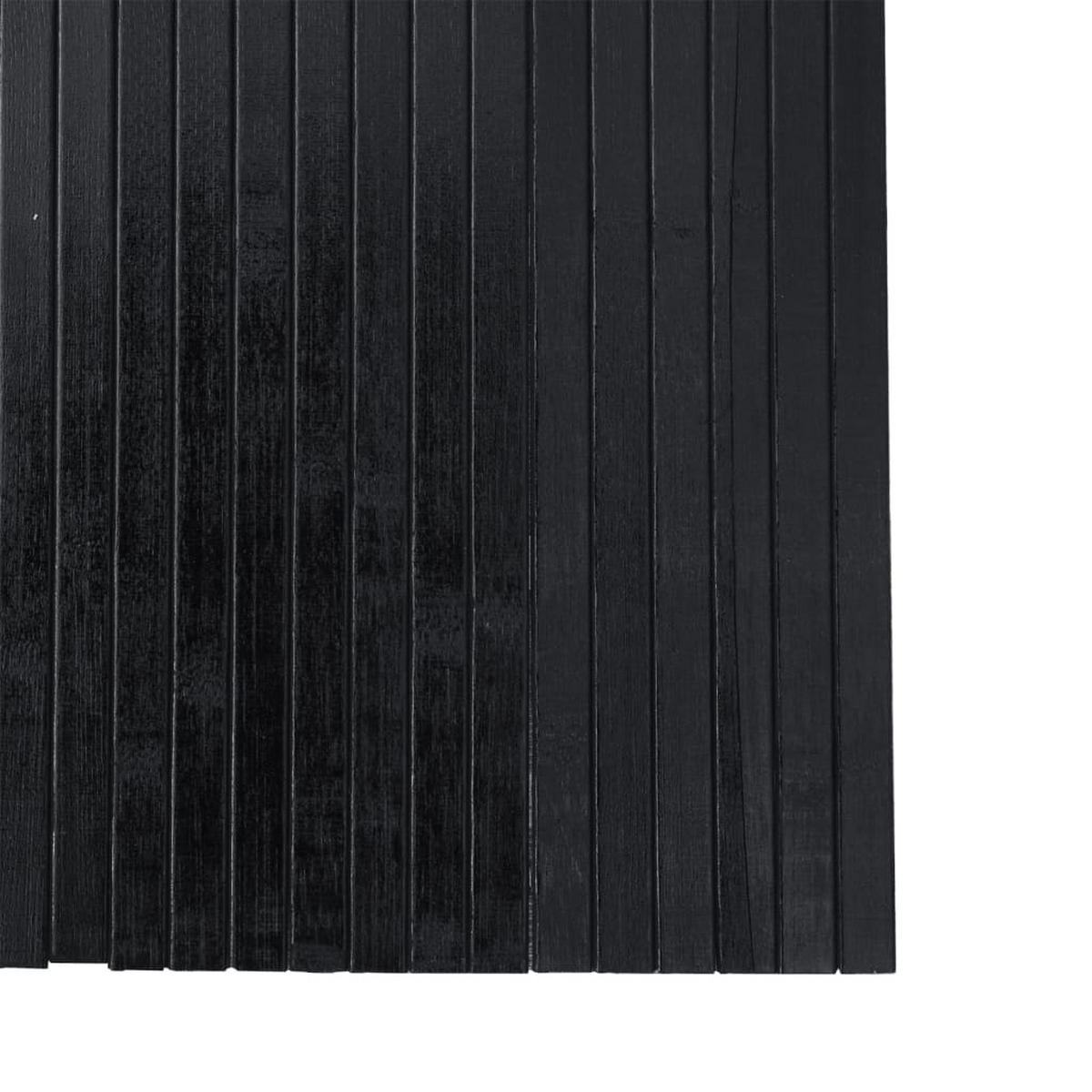 PARAVENT Schwarz Breite 250 Cm Höhe 165 Cm Bambus - Schwarz, Holz (0.2/165/250cm) - vidaXL