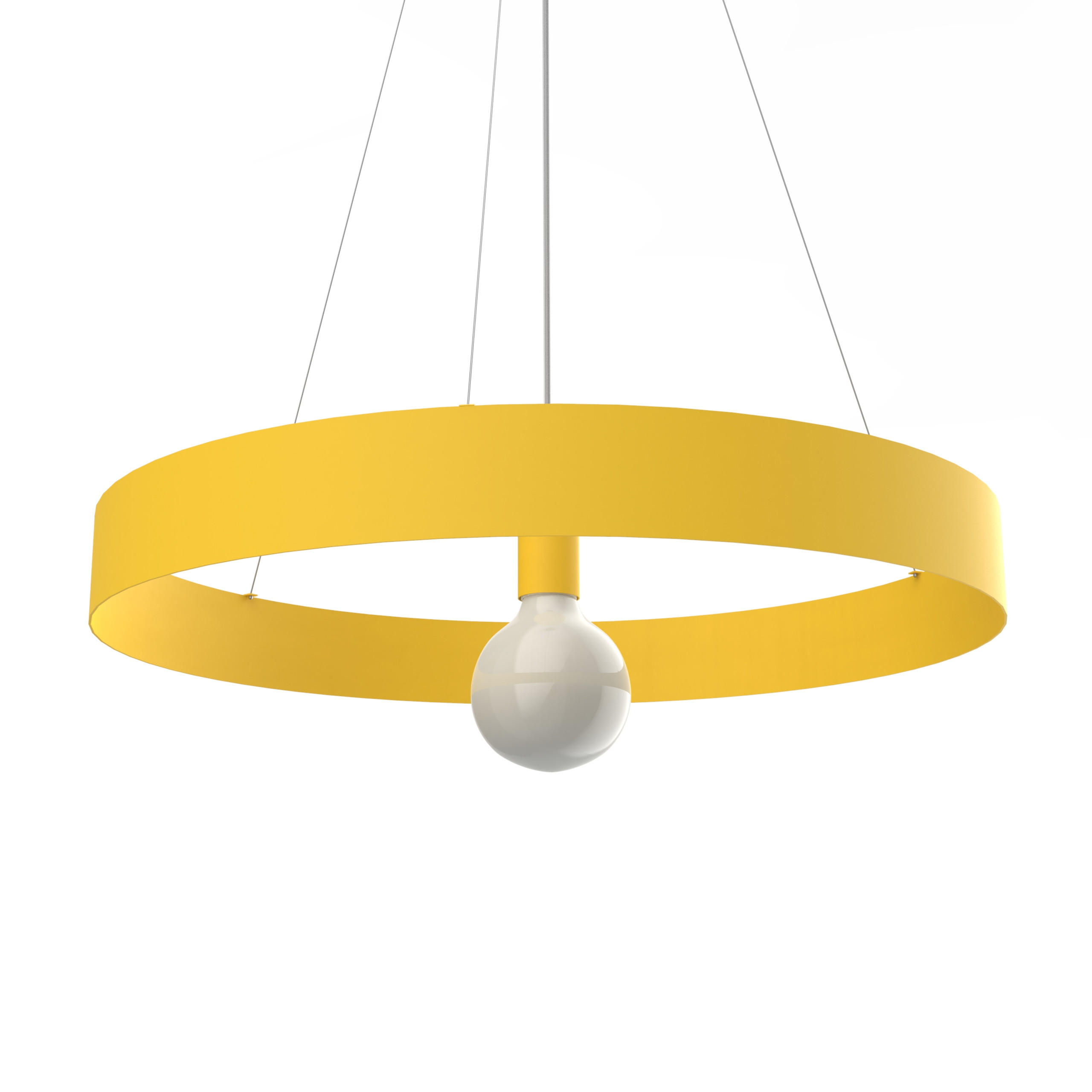 HÄNGELEUCHTE - Gelb, Metall (60/60/6cm) - Lumicom