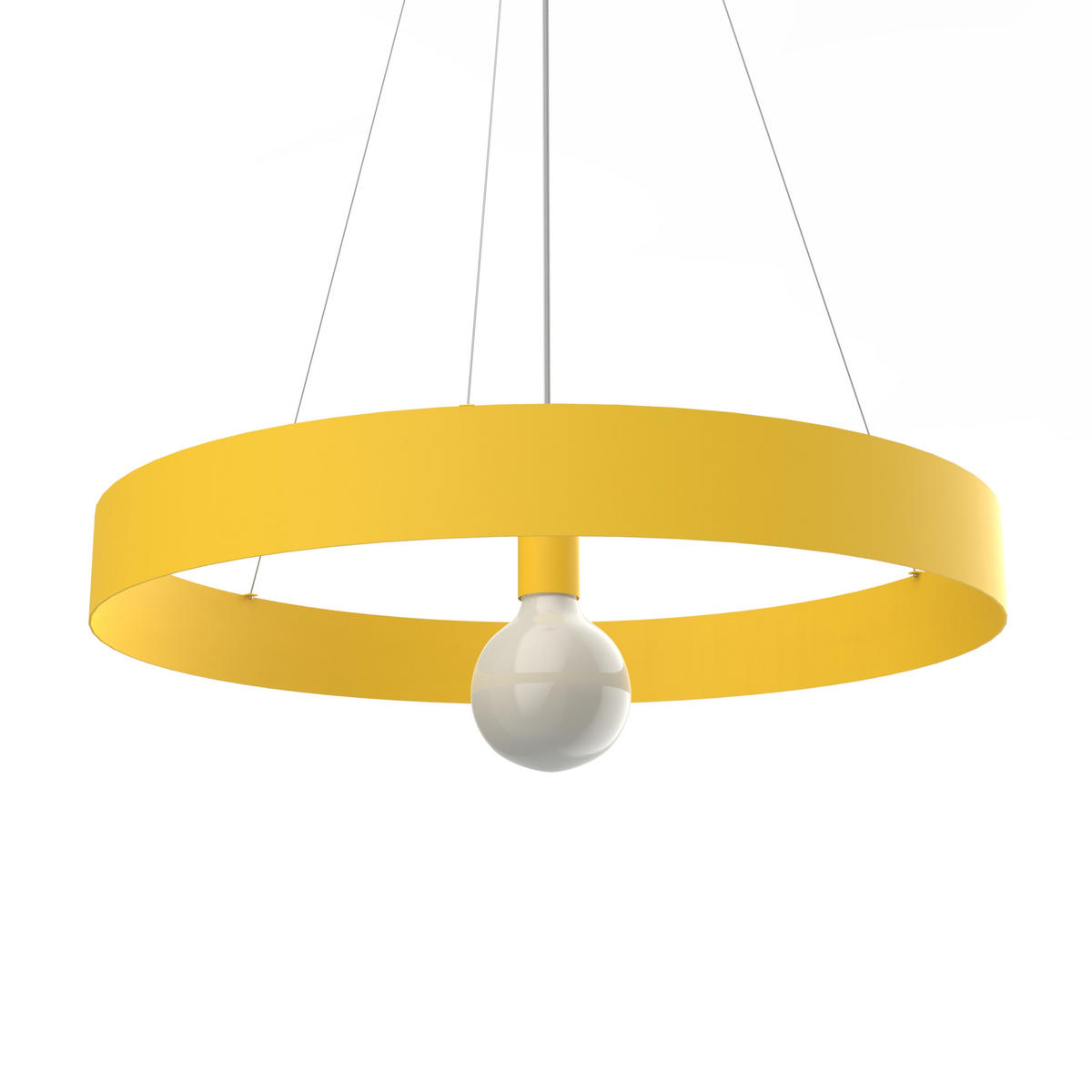 HÄNGELEUCHTE - Gelb, Metall (60/60/6cm) - Lumicom