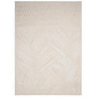 TEPPICH Beige In-Outdoor - Kurzflor Rechteckig, Motiv Pflanzen, Blätter, Blumen - 140 x 200 cm - Ecru/Creme, Textil (140/200cm) - Mazovia