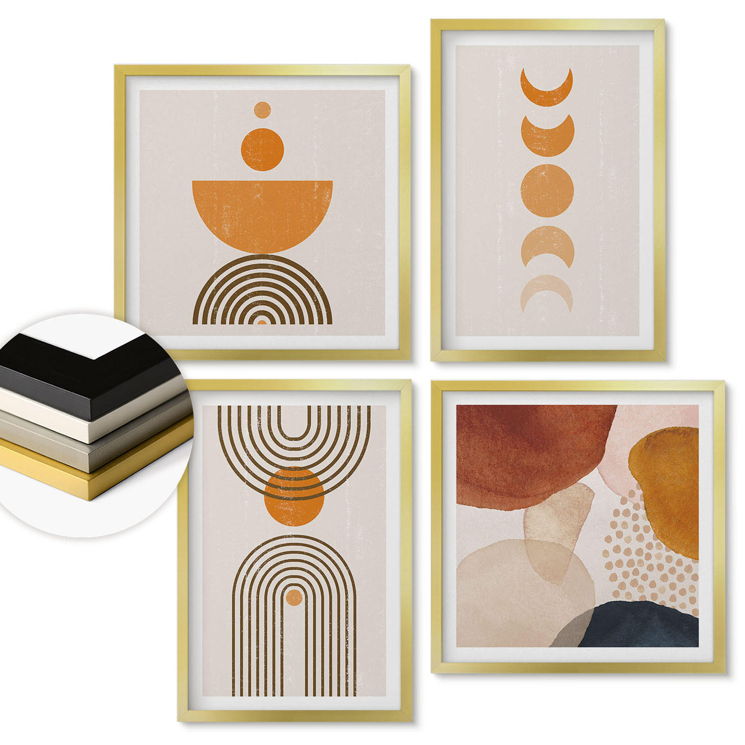ArtPrintCave Wandbilder Gold 50x50 cm