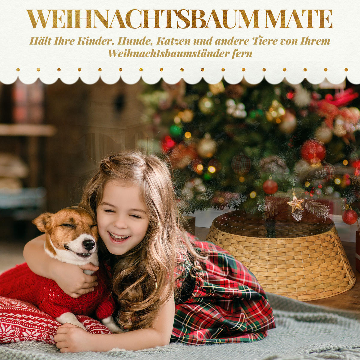 WEIHNACHTSBAUMROCK Ø 68cm Weihnachtsbaum Kragen aus Kunststoff Naturholz - Naturfarben, Kunststoff (22cm) - HOMCOM