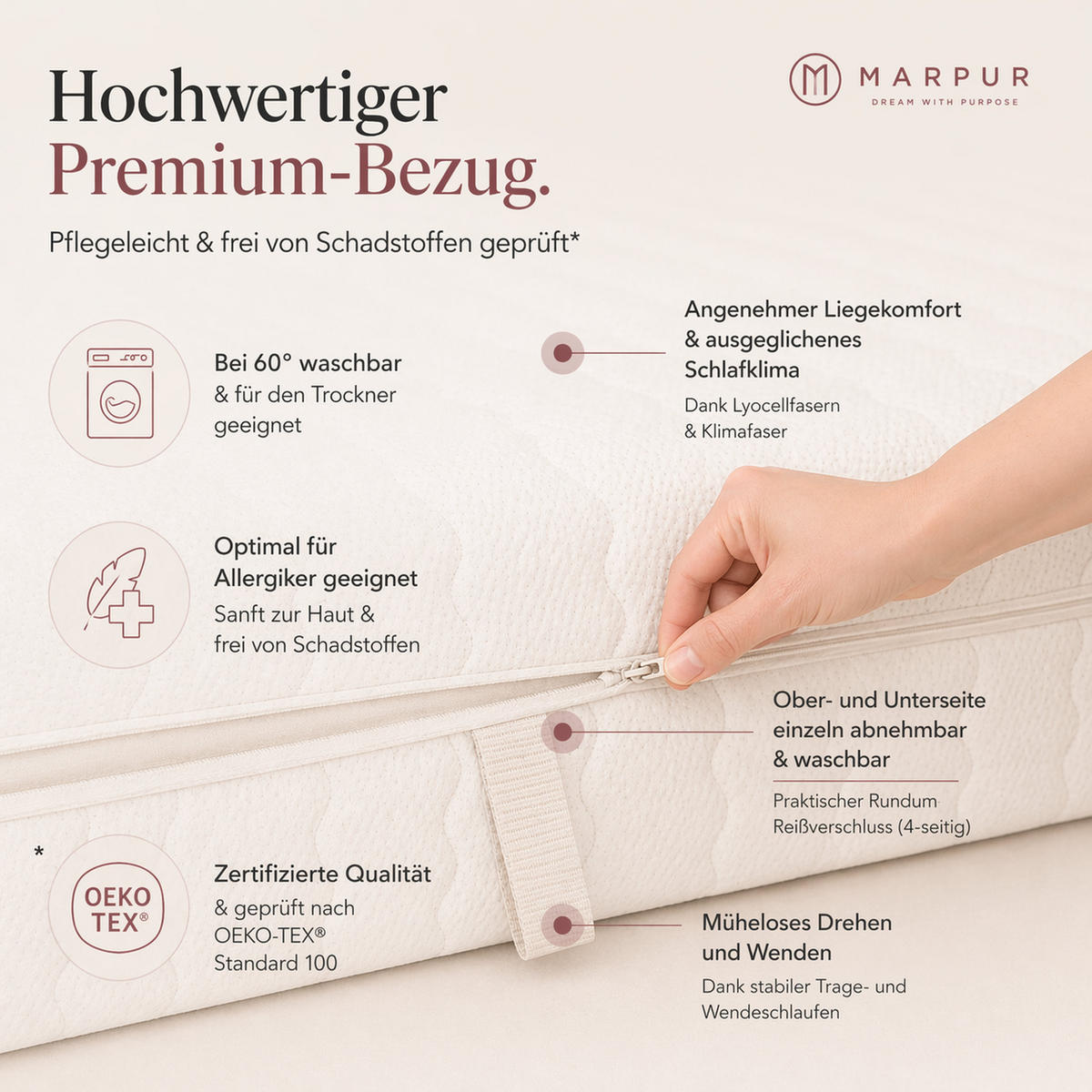 SCHAUMMATRATZE Nicole mit Massageschicht, 100x200 cm, Höhe 10 cm, H3, Aloe Vera - Weiß, Textil (100/200cm) - Marpur