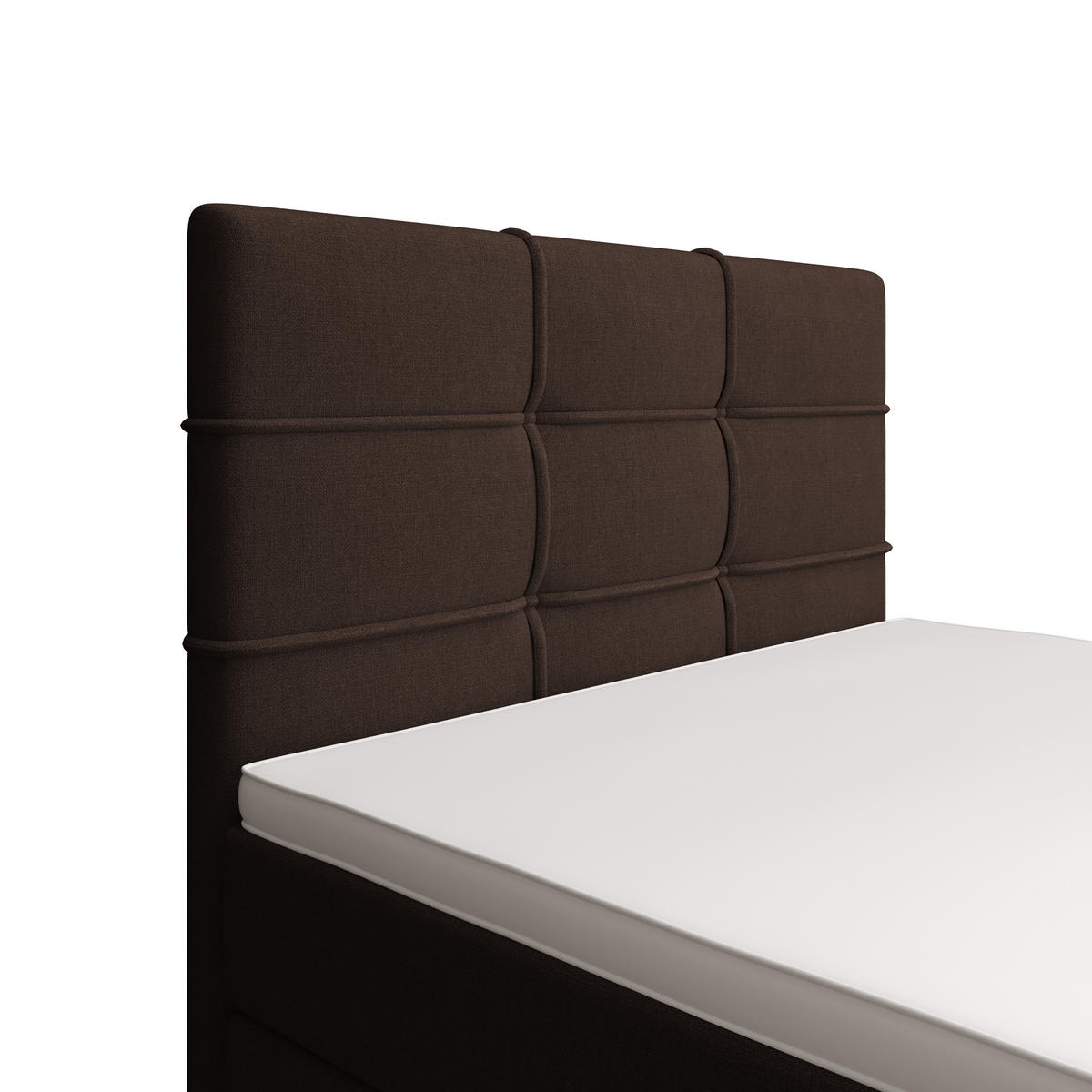 BOXBETT FADO 1 90x200, mit Matratze H3 und Topper, Cosmic 800 - Dunkelbraun, Holz/Kunststoff (90/200cm) - Bedante