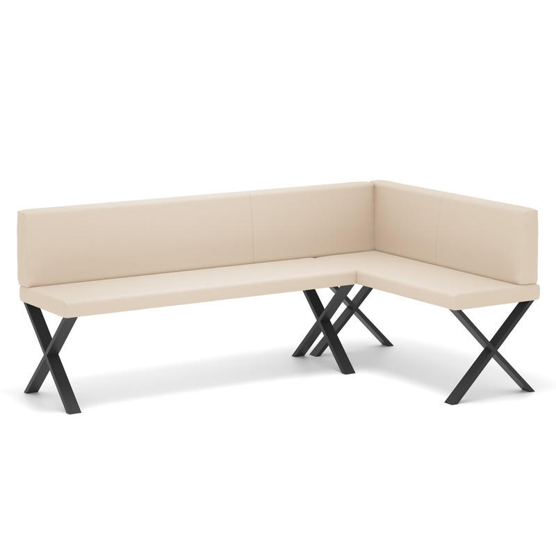 ECKBANK rechts VERO X Kunstleder glatt, 142/196 cm Beige - Beige, Kunststoff/Textil (142/196cm) - Idohome