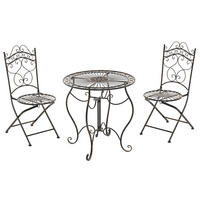 BALKONSET Bistroset Fuver Metall Bronze 2 Personen - Bronzefarben, Metall - DELUKE