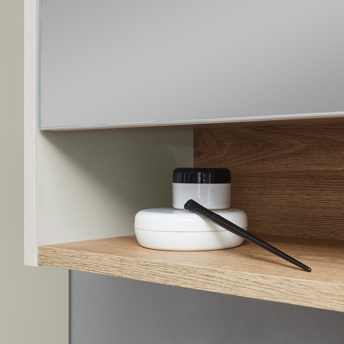 SPIEGELSCHRANK - Kaschmir / Eiche Evoke Dekor - Beige, Holzwerkstoff (60/75/22cm) - home24