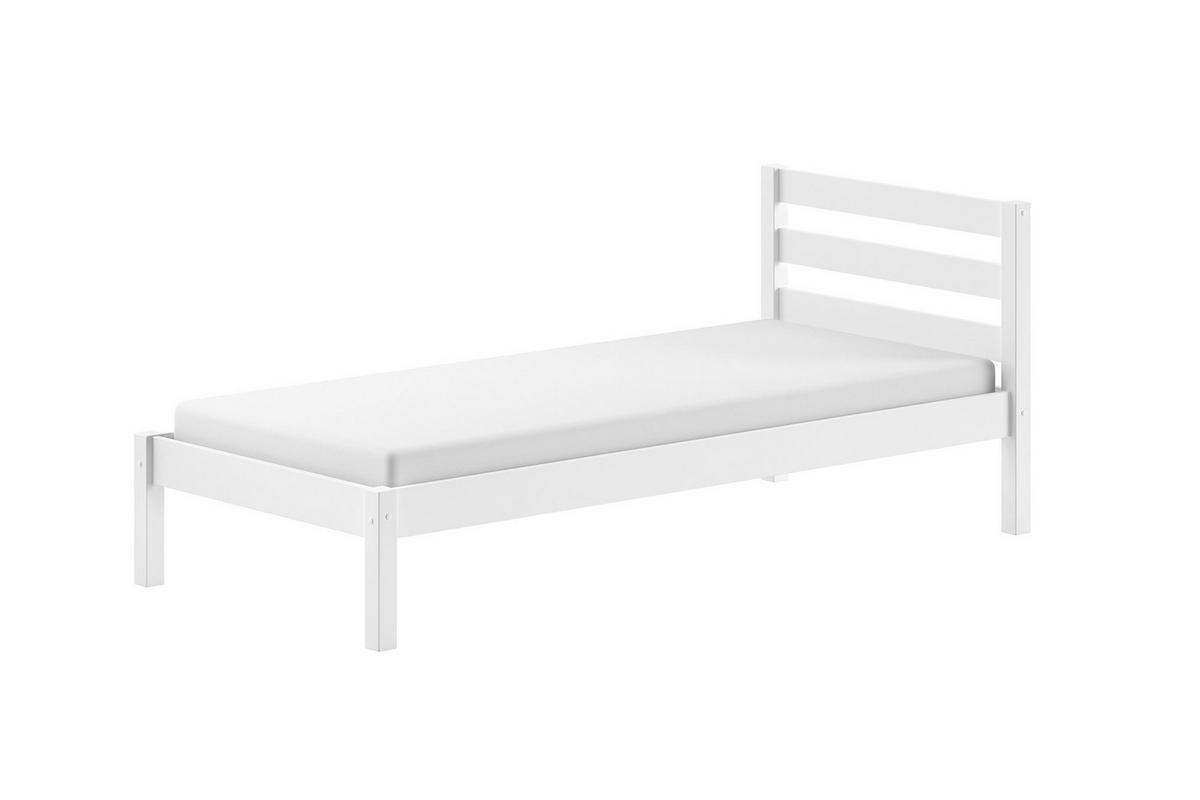 EINZELBETT Karolina Kiefer weiß 90x200 Kinderzimmer - Weiß, Holz (90/200cm) - 58aufmkessel