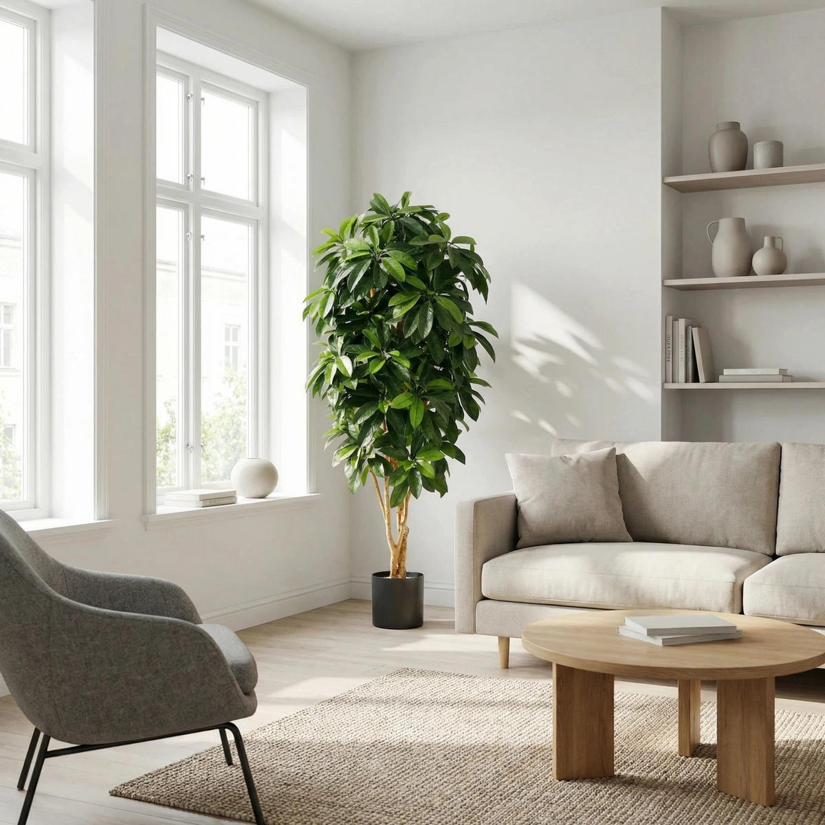 KUNSTBAUM Künstliche Schefflera - Ove 172 cm - Grün, Kunststoff (172cm) - aplanta