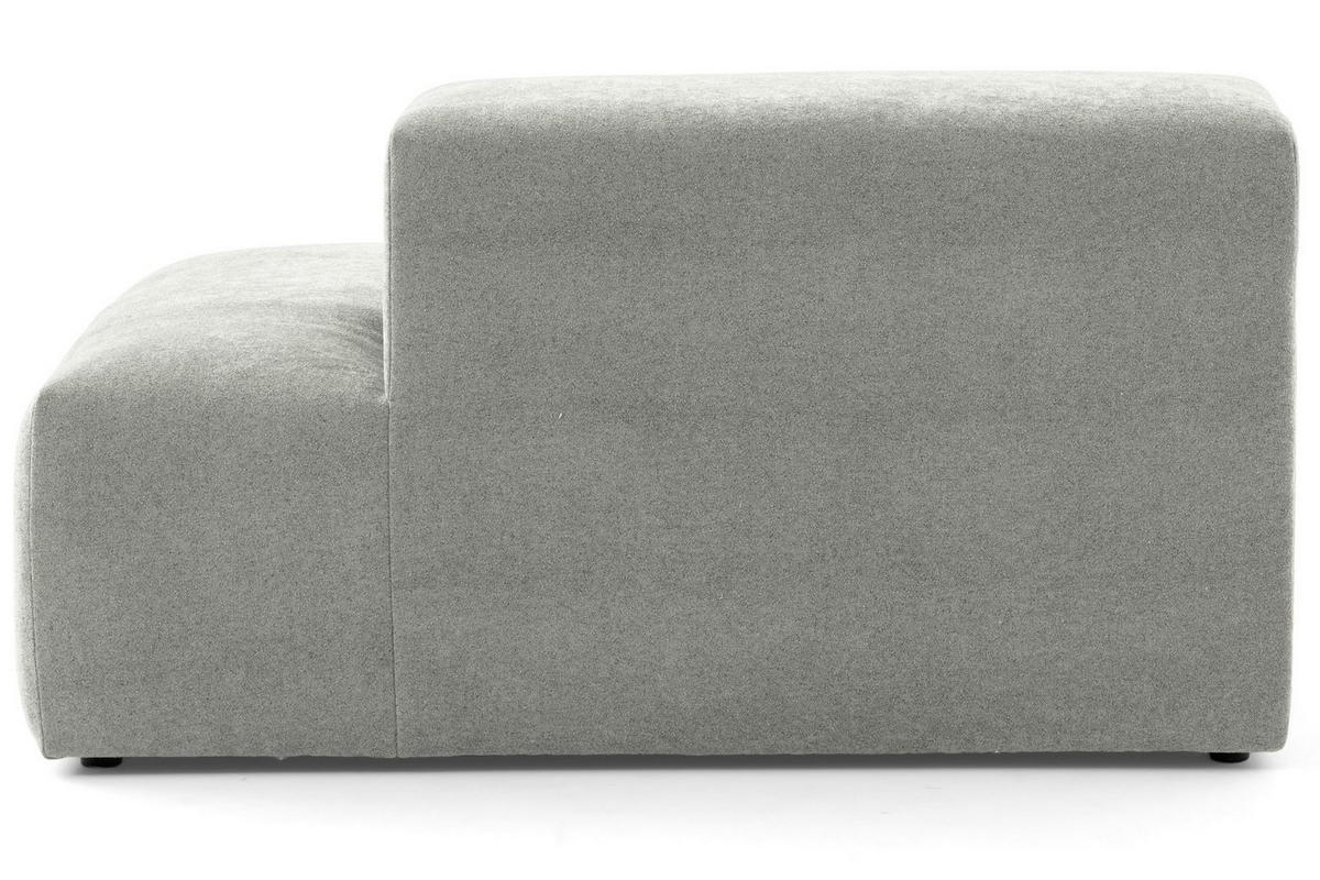 3-SITZER modulares Sofa HEAVEN SET 1 Rechts, Breite 255 cm Webstoff Grau - Schwarz/Grau, Holz/Kunststoff (102/71/255cm) - Muffo