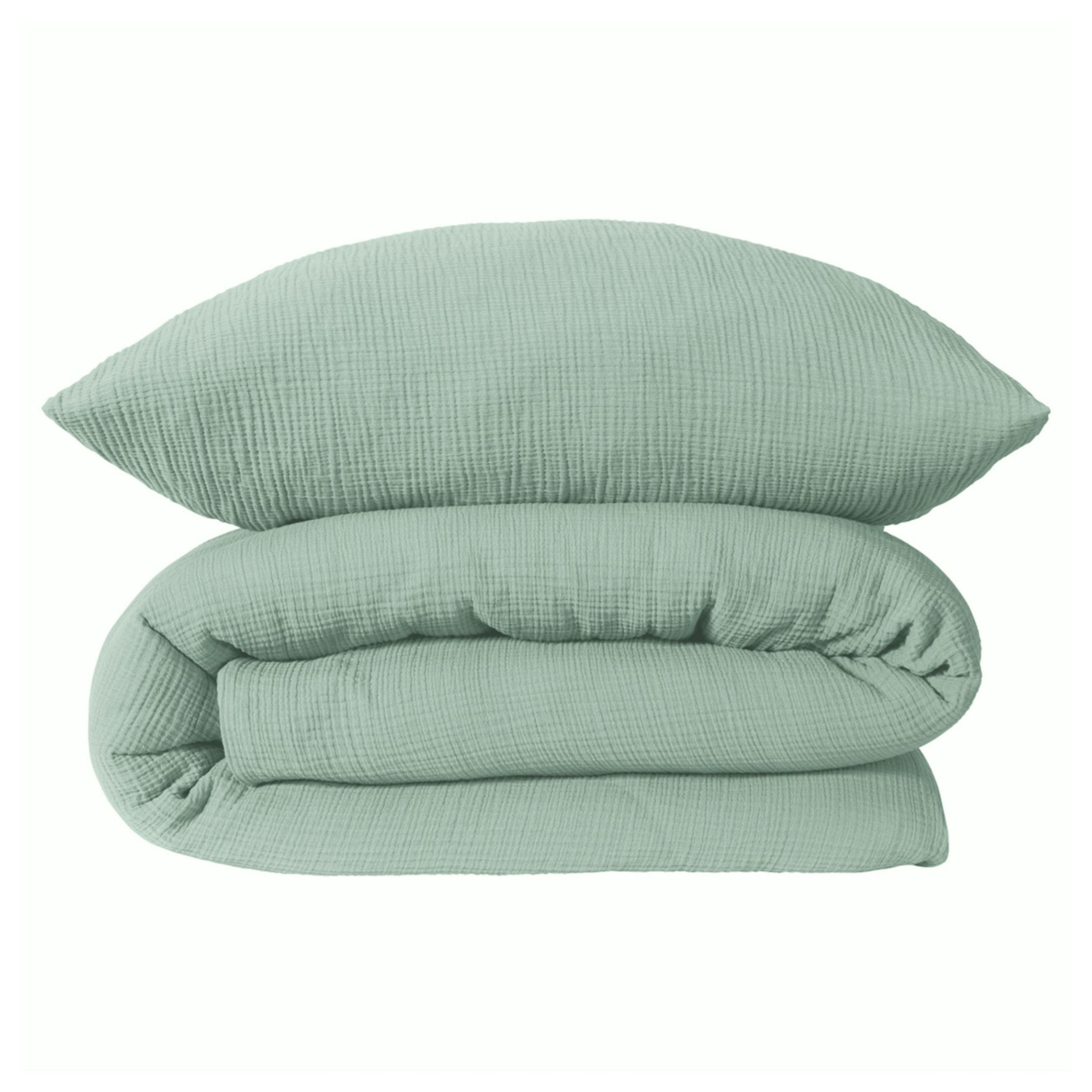 BETTWÄSCHESET Molly - Musselin - 2-teilig - 135x200 cm - Hellgrün - Hellgrün, Textil (135/200cm) - SCHIESSER