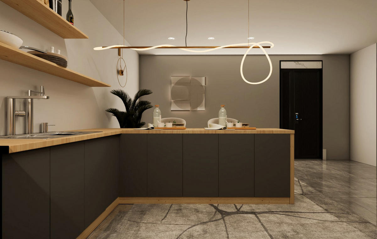 WINKELKÜCHE – Küchenzeile 310 x 260 x 250 cm VELORA – KU-S47 – Grau - Grau, Holzwerkstoff (310/248/260cm) - hi-markt