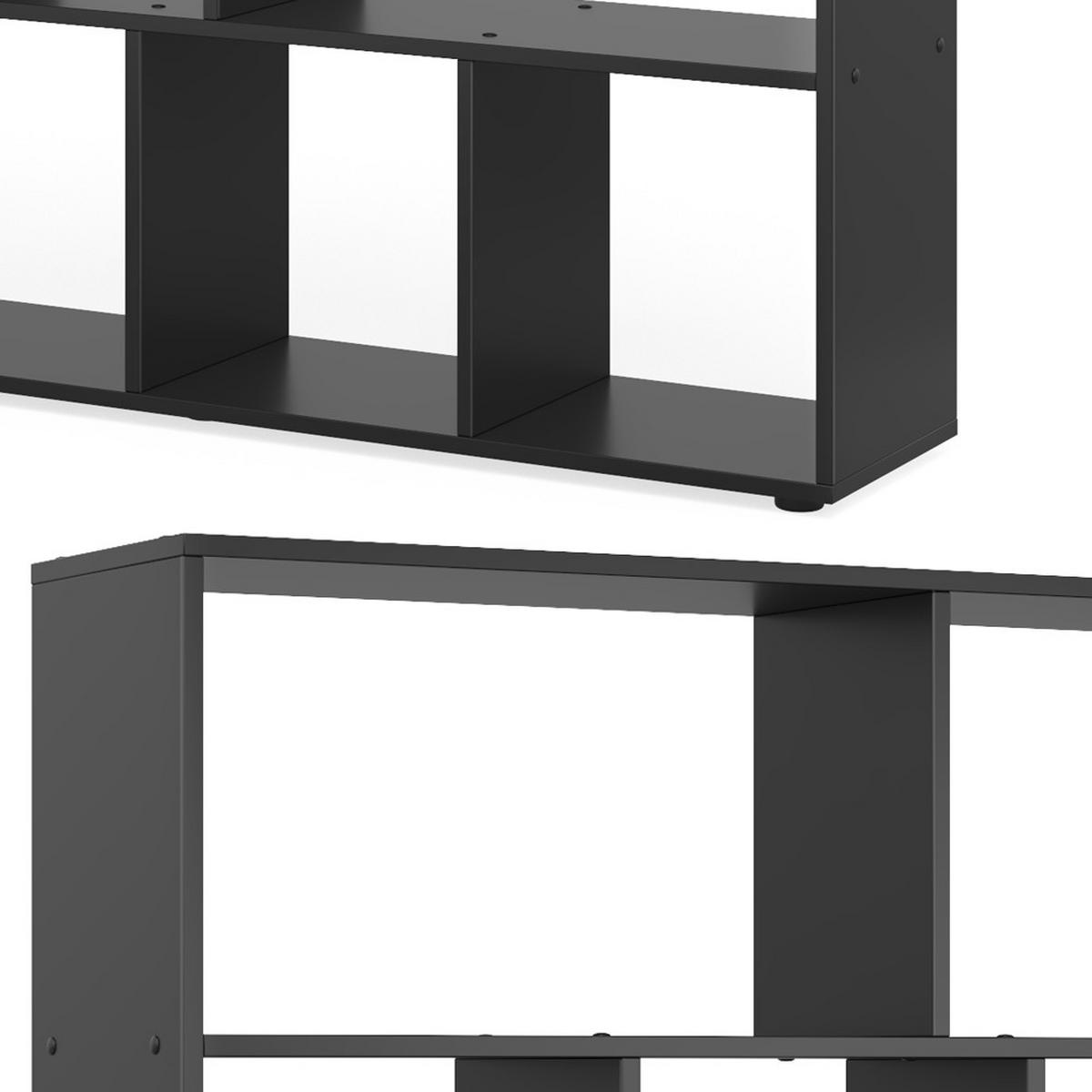 RAUMTEILER Pilar Schwarz 131.6 x 143 cm - Schwarz, Holzwerkstoff (131.6/143/29cm) - Vicco