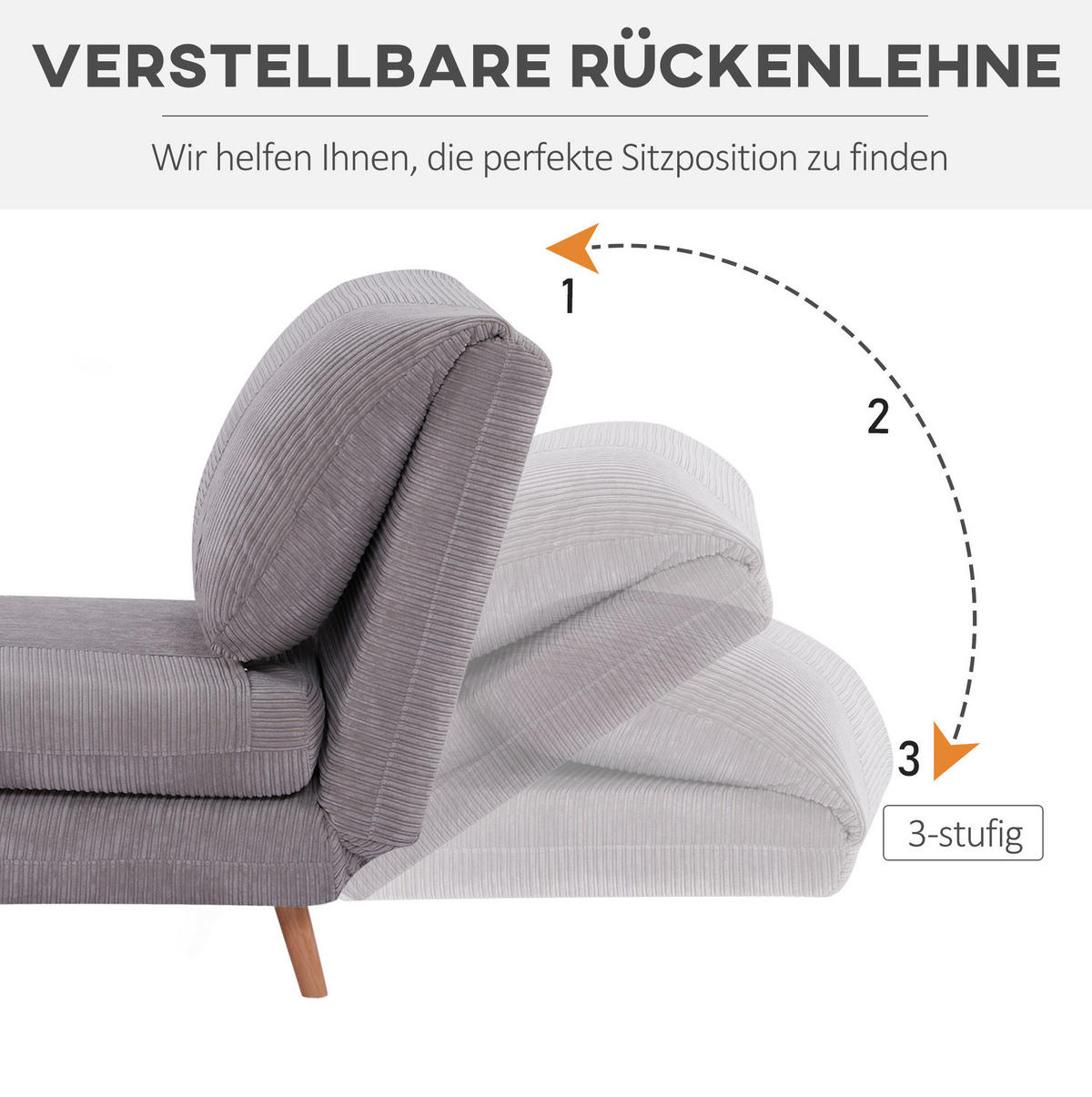 SCHLAFSESSEL 82/89/83 cm in Hellgrau, ausziehbar mit verstellbarer Rückenlehne - Hellgrau, Holz (82/83/89cm) - Flora Grace