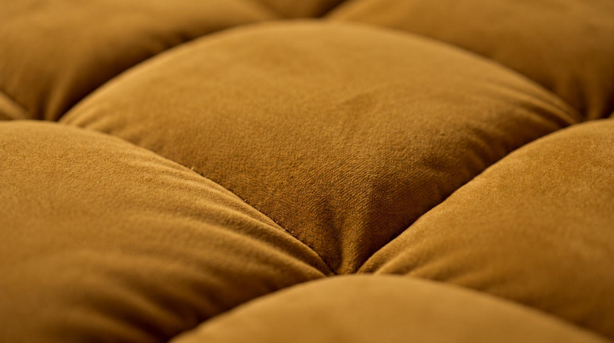 SOFA AMIA Braun Velvet - Dunkelbraun/Schwarz, Kunststoff/Textil (290/86/108cm) - KAWOLA