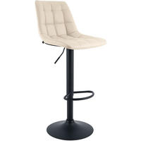 BARHOCKER Lederlook Creme - Creme/Schwarz, Textil/Metall (44/108/50cm) - CLP