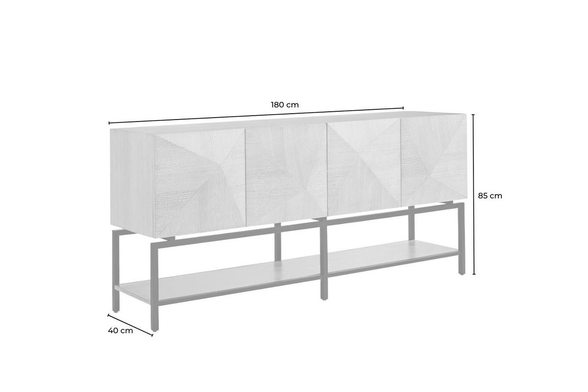 SIDEBOARD ANJO Braun Holz - Schwarz/Braun, Holz/Metall (180/85/40cm) - KAWOLA