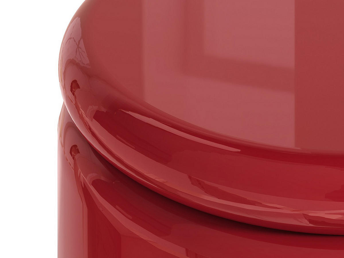 BEISTELLTISCH - 40 cmcm x 40 cmcm - Holz, Platte - Rot - AMOFA - Rot, Holz (40/40/42.5cm) - Vente-Unique