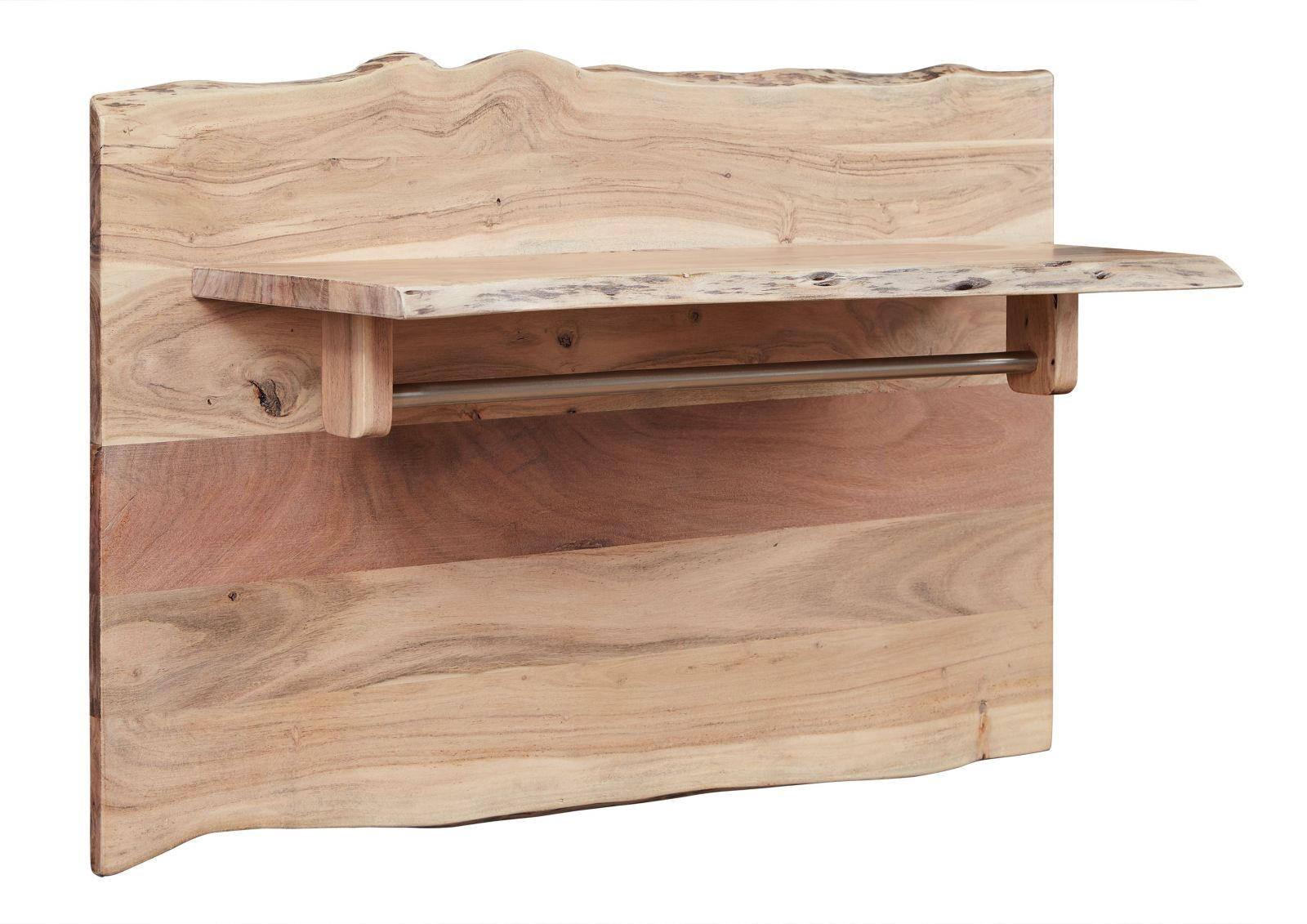 GARDEROBE Akazie 100x32x60 natur lackiert PURE ACACIA #715 - Braun, Holz (100/60/32cm) - Massivmoebel24