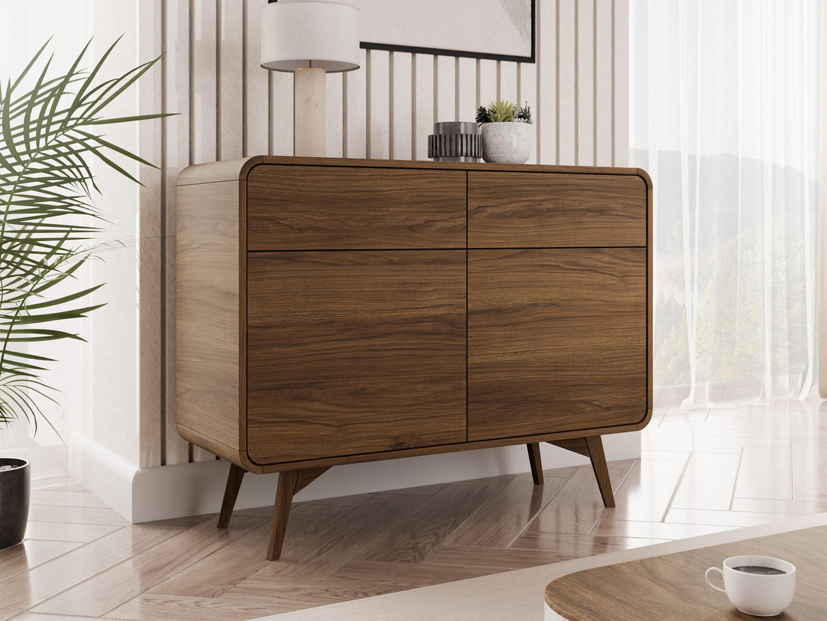 KOMMODE Helion KSZ108 - Nussbaumfarben, Holz/Holzwerkstoff (108/84/39cm) - MIRJAN24