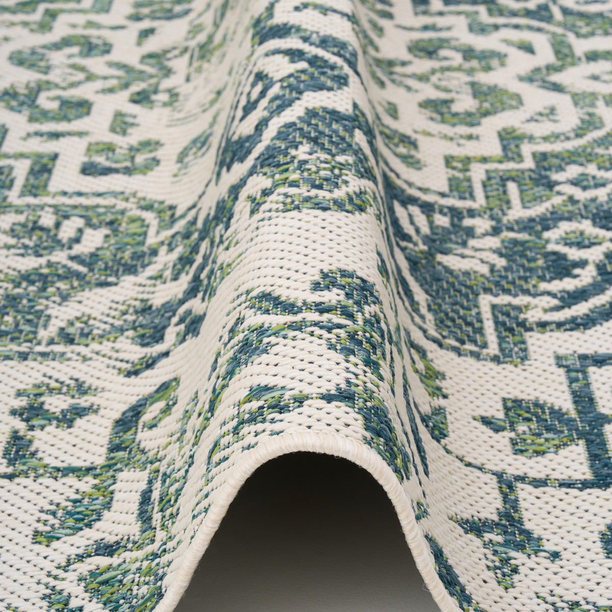 IN- UND OUTDOOR TEPPICH CARPETTO - Mintgrün, Textil (133/190cm) - Pergamon