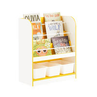 KINDERREGAL Weiß-Gold - Goldfarben/Weiß, Holzwerkstoff (63/76/30cm) - SoBuy