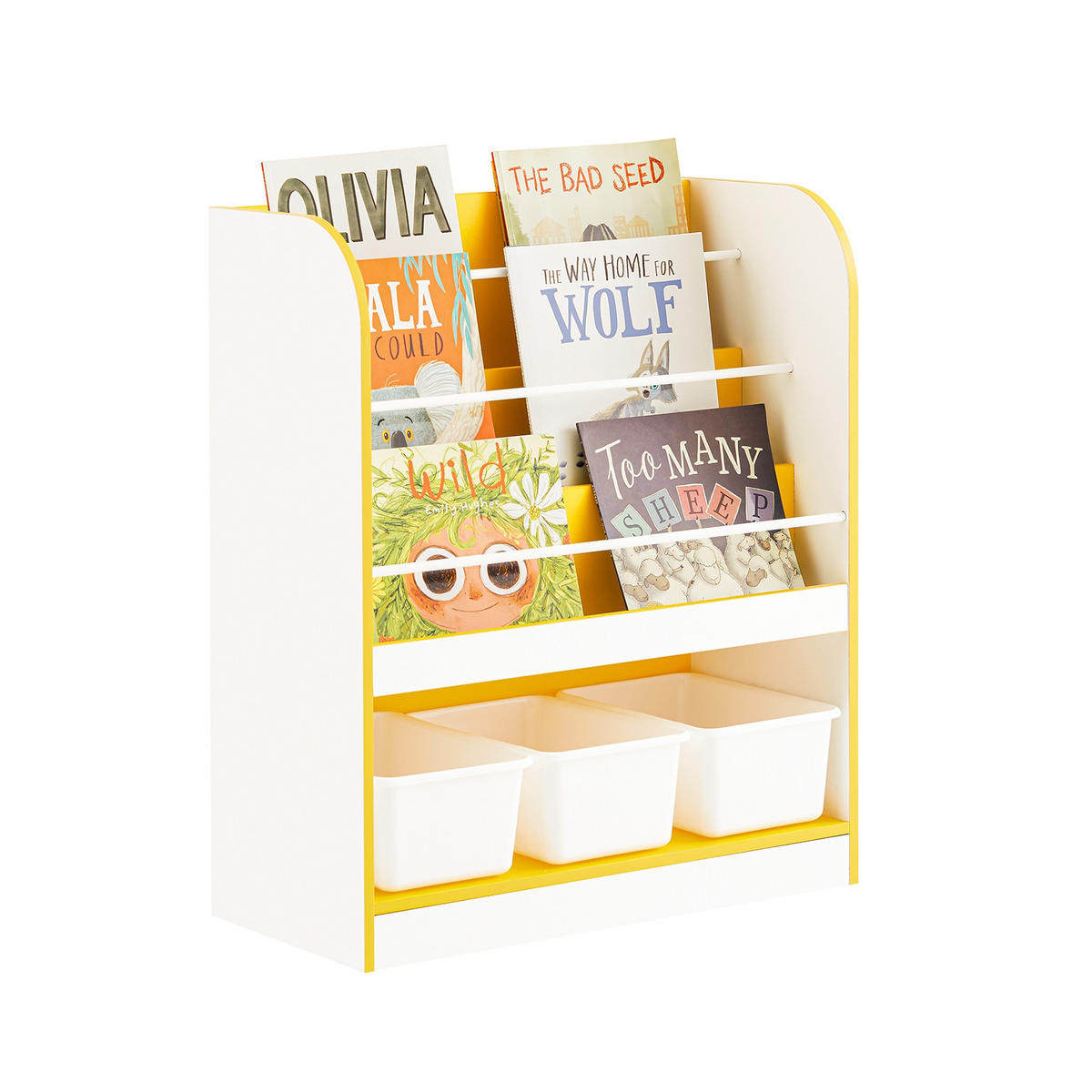 KINDERREGAL Weiß-Gold - Goldfarben/Weiß, Holzwerkstoff (63/76/30cm) - SoBuy