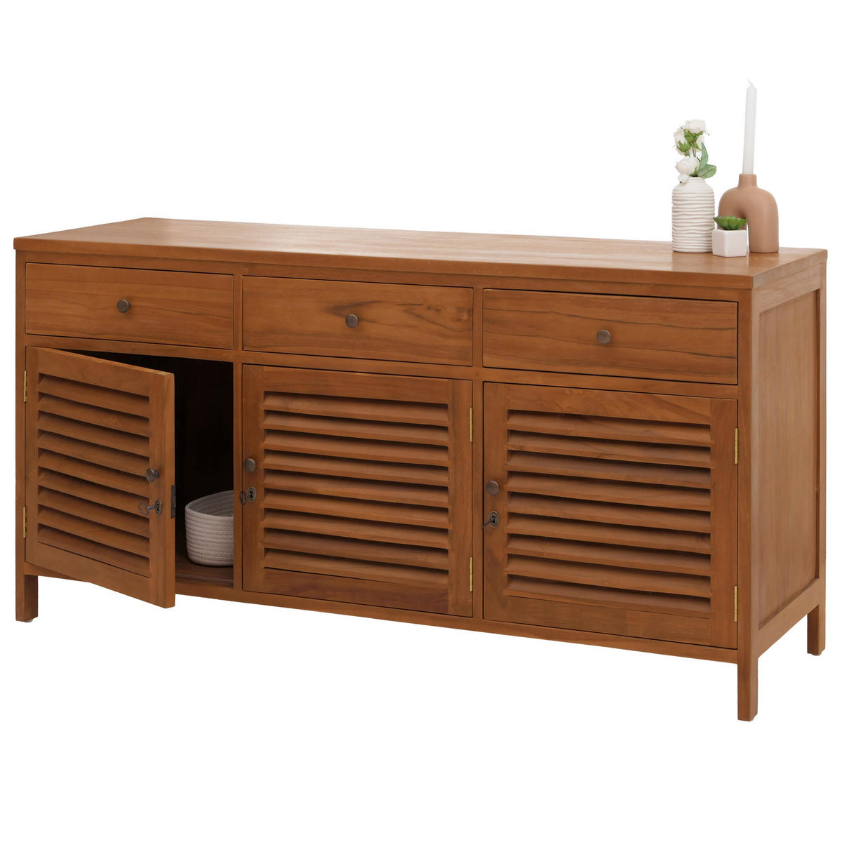 BADEZIMMERKOMMODE Braun - Braun, Holz (155/81/50cm) - MCW