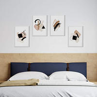 POSTER Set mit 4 Abstrakte Formen und Figuren Braun A3 Rahmenlos - Klar, Papier (29.7/3cm) - Nacnic