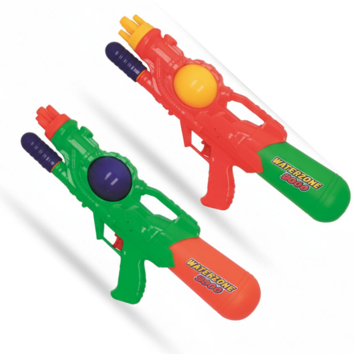 WASSERPISTOLE 3er Set 38 cm Bunt, Wasserblaster, Wasserspielzeug, Poolspielzeug, Strandspielzeug, Gartenspielzeug, Outdoor Spielzeug, Sommer Spielzeug - Blau/Rot, Kunststoff (42/20/15cm) - Sena