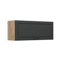HÄNGESCHRANK R-Line, Anthrazit Landhaus/Goldkraft Eiche, 100 cm Flach - Honigeiche/Anthrazit, Holzwerkstoff (100/40/31cm) - Vicco