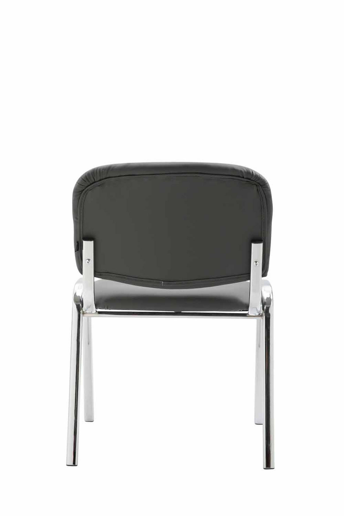 BESUCHERSTUHL Keen, Kunstleder mit Gestell in Chromoptik / Bezug Grau - Chromfarben/Grau, Textil/Metall (54/79/48cm) - TPFLiving