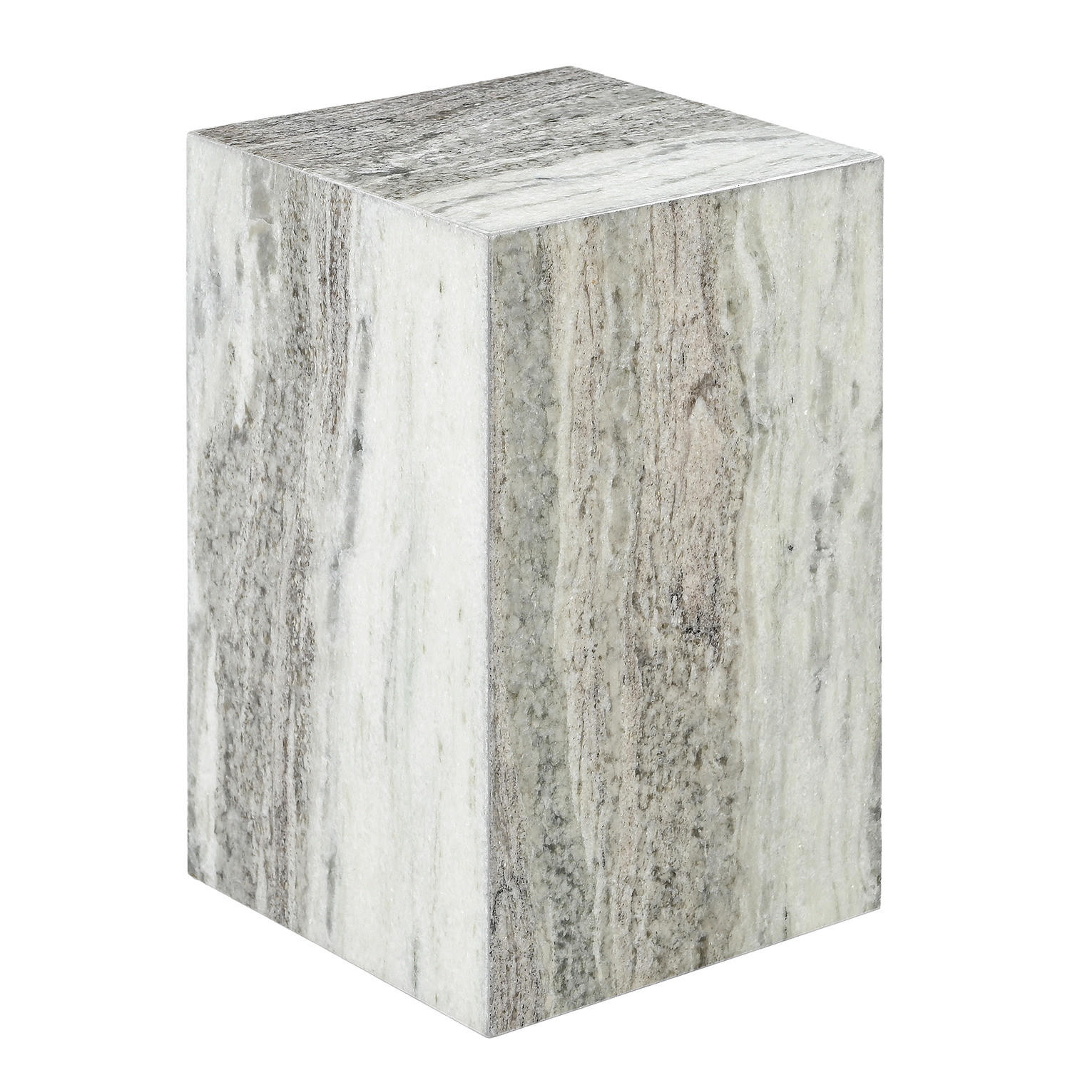 BEISTELLTISCH - Marmor - Hellgrau, Stein (30/30/48cm) - home24