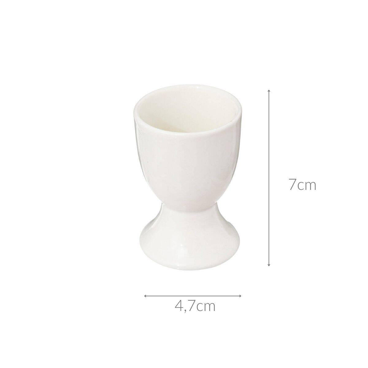 EIERBECHER Nora 7 cm - Weiß, Keramik (4.7/7/4.7cm)