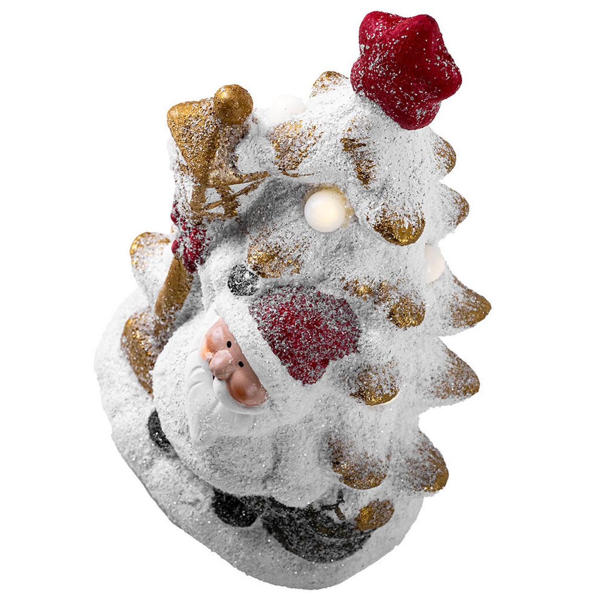 LED DEKOFIGUR Weihnachtsmann Bunt 2er Set - Multicolor, Kunststoff (14.5/12/22cm) - Globo Lighting