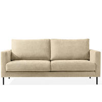 SOFA LUMO, 3-Sitzer, Ecru - Ecru/Schwarz, Holz/Holzwerkstoff (198/90/95cm) - KONSIMO®