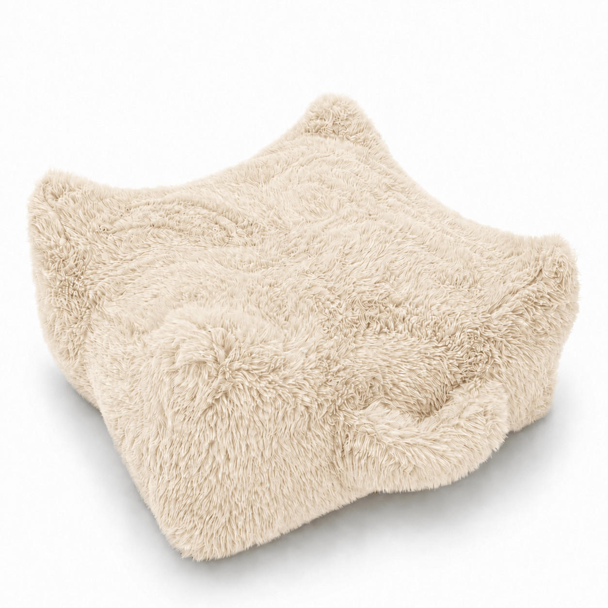 KINDERPOUF Mammoth rund flauschig - Salbeigrün, Textil (60/35/60cm) - MeowBaby