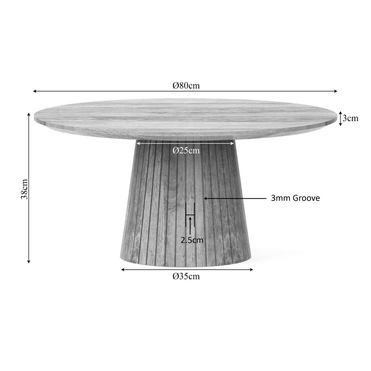 COUCHTISCH Lana Braun 80/80/38 cm - Braun, Holz (80/80/38cm) - Starfurn