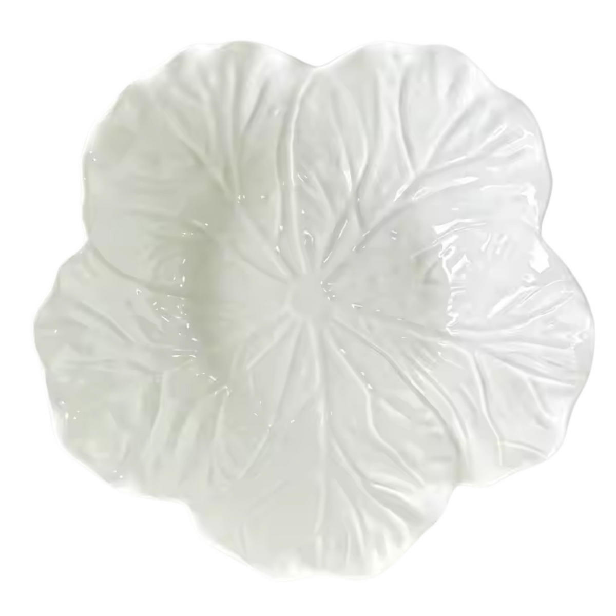 SCHALENSET 4-tlg. Keramik Blütenform Weiß 22,9/15,2/12,7/12 cm - Weiß Hochglanz, Keramik - Quality Elegance