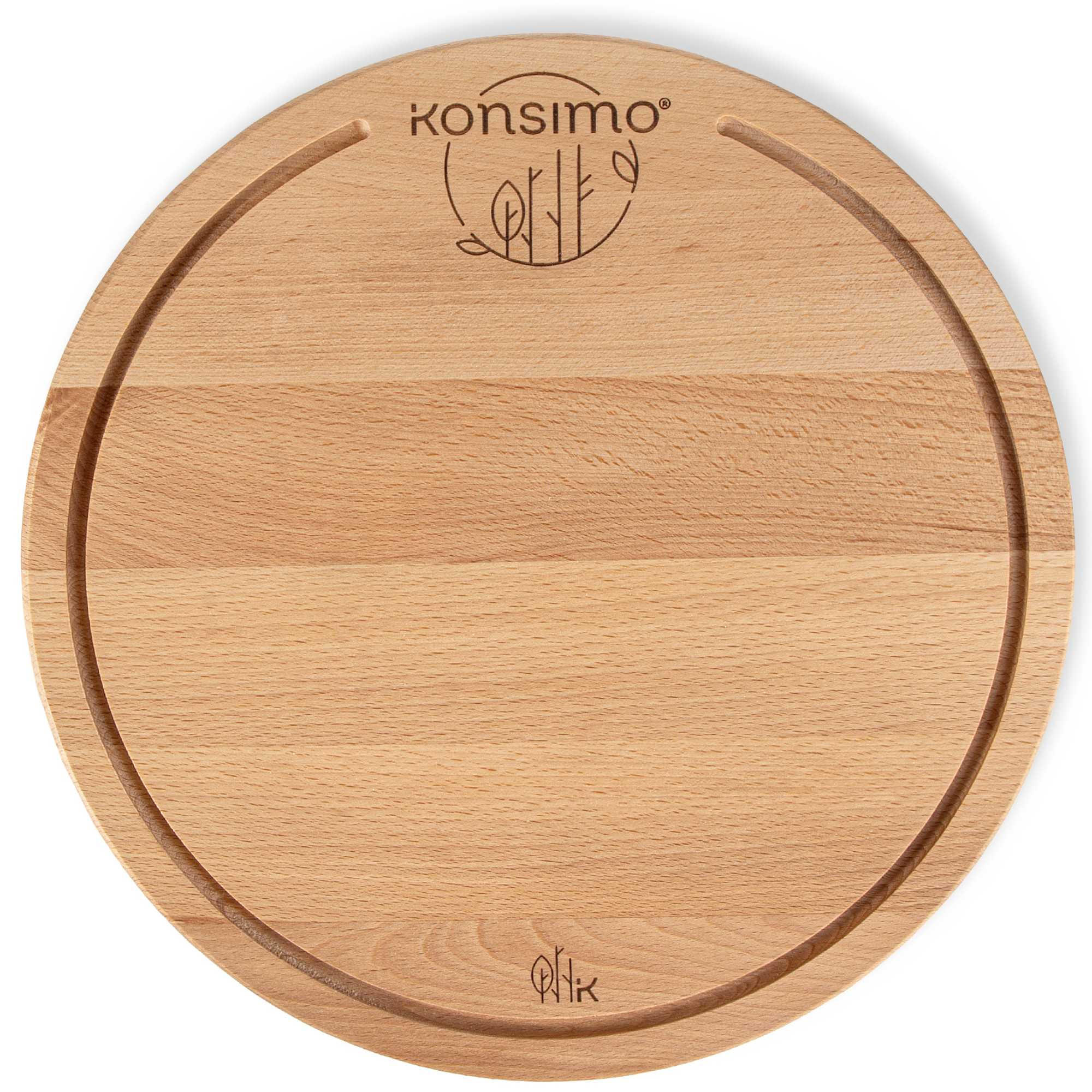 SCHNEIDEBRETT Holz Buche geölt LESTE - Buchefarben, Holz (32/32cm) - KONSIMO®