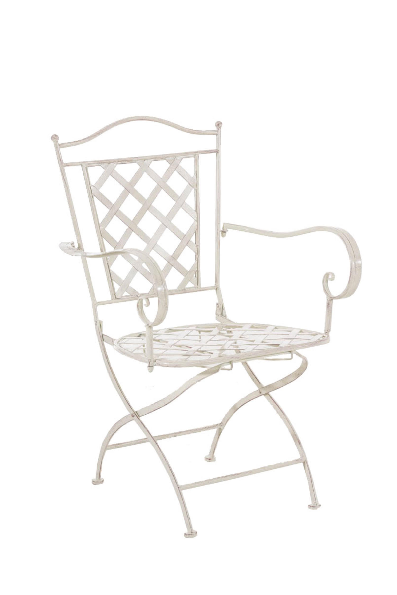GARTENSTUHL Athan antik-creme - Naturfarben, Metall (56/51/93cm) - TPFGarden